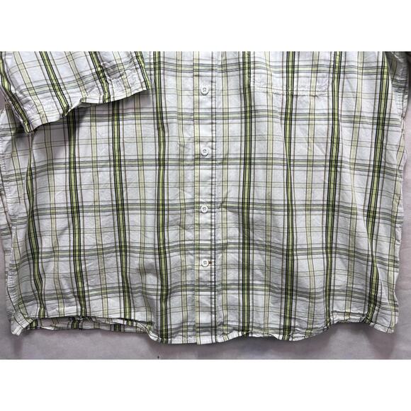 Carhartt Force Shirt Mens XXL Green Plaid Relaxed Fit Button Up Short Sleeve Top - Picture 7 of 15